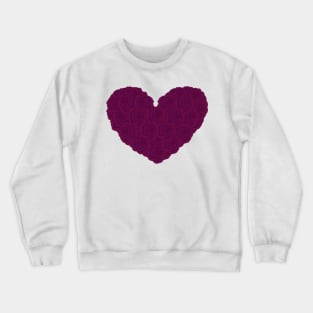 Purple rose heart Crewneck Sweatshirt